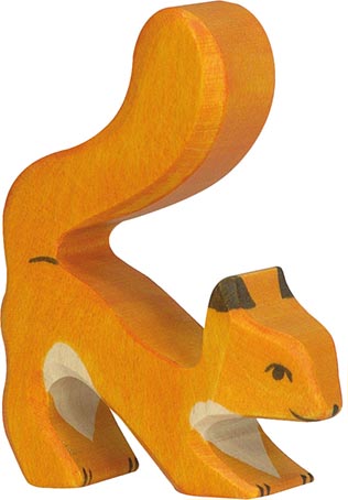 Holztiger EichhÃ¶rnchen orange