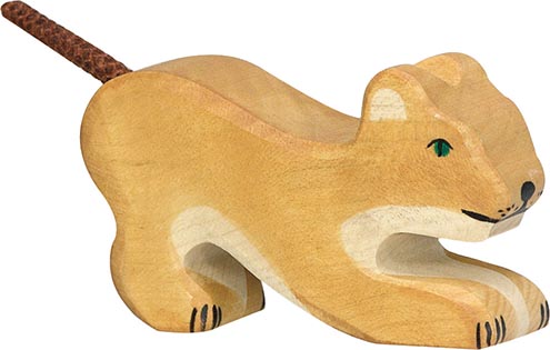 Holztiger LÃ¶we klein spielend