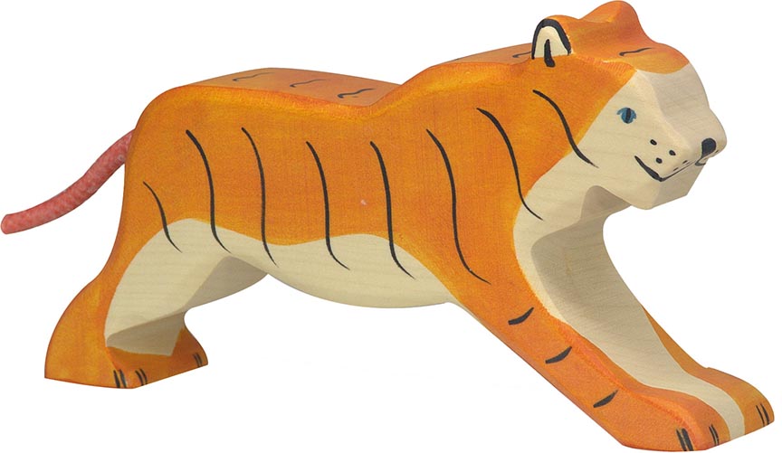 Holztiger Tiger laufend